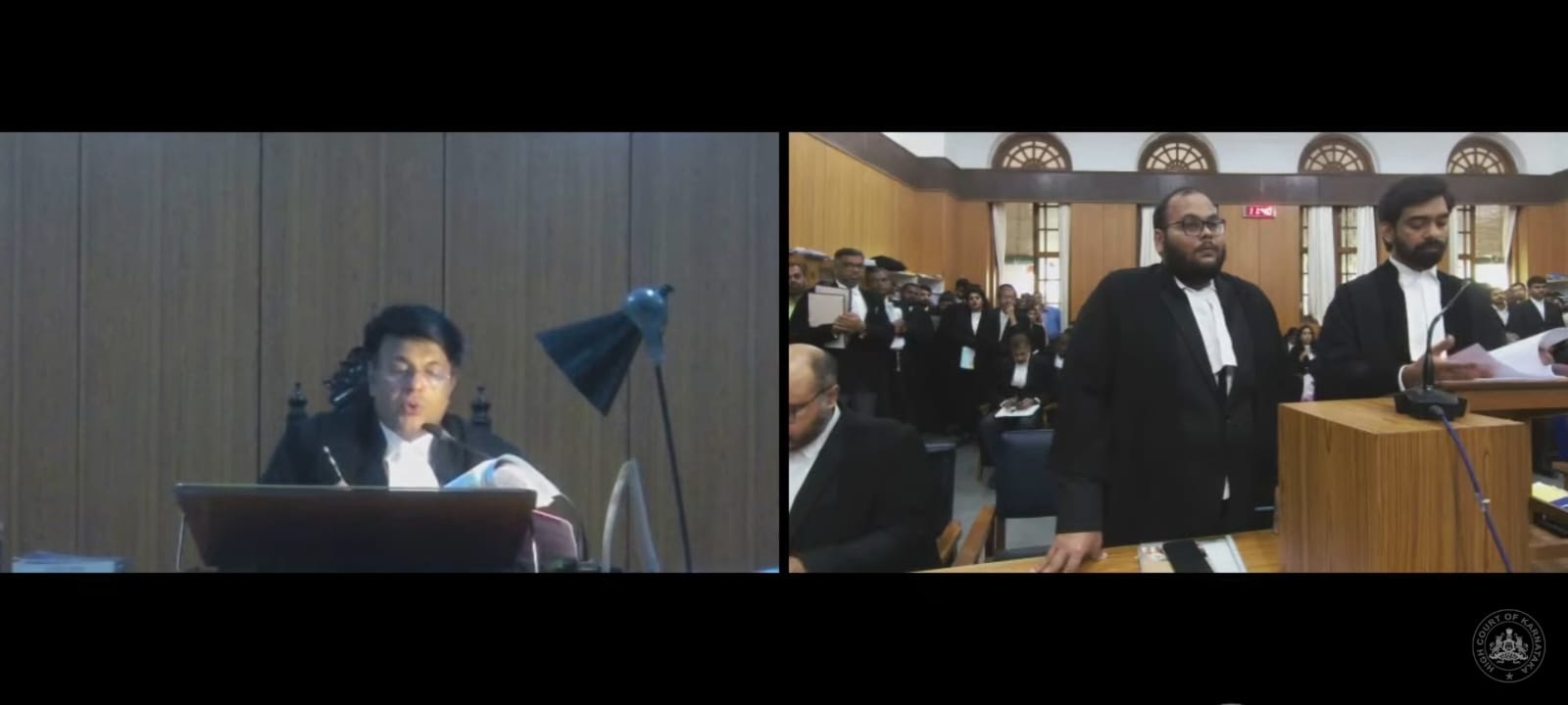 Advocates addressing the court during proceedings